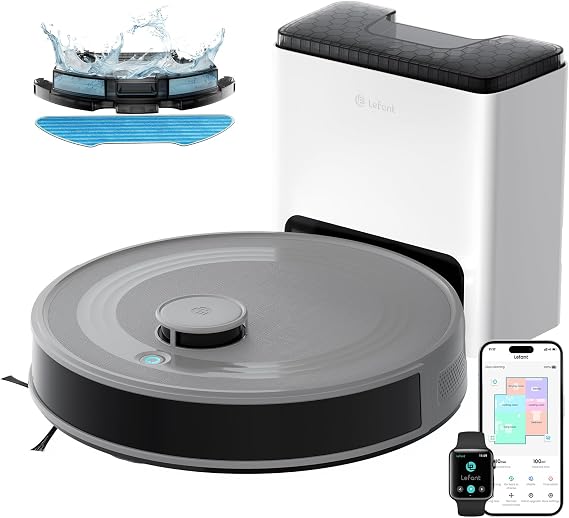 Lefant M2S Plus Robot Vacuum with Mop, 10,000Pa Suction, 75 Days Hands-Free