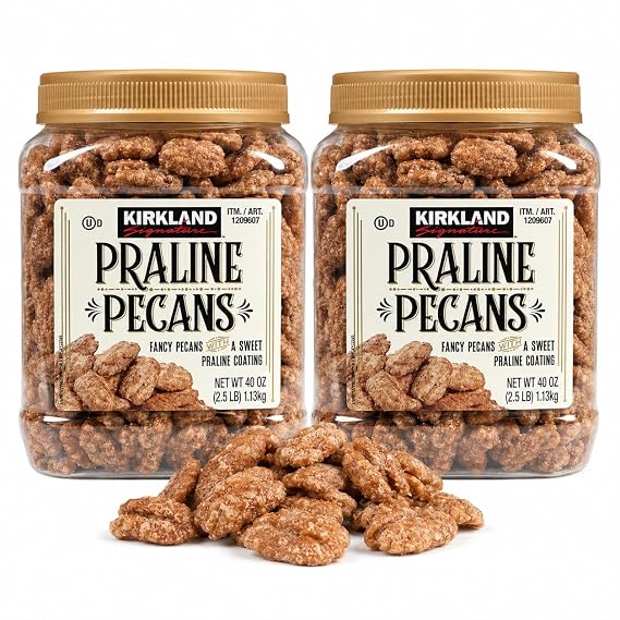 Kirkland Signature Praline Pecans 2.5lb (Family Bundle) Pack of 2