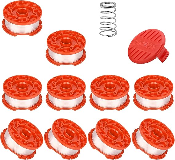 CMZST0653 CMZST065 Spool Compatible with Craftsman CMCST900D1,CMEST913,CMEST900, CMESTA900 Weed Eater String Trimmer and Cover, Replacement Spool Refills Line 30Feet 0.065" (10 Spools,1 Cap, 1Spring)