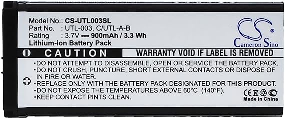 Cameron Sino Battery for Nintendo DS XL, DSi LL, DSi XL, UTL-001 PN:Nintendo C/UTL-A-BP, UTL-003 900mAh / 3.33Wh