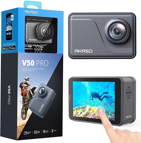 AKASO V50 Pro Native 4K30fps 20MP WiFi Action Camera with EIS Touch Screen