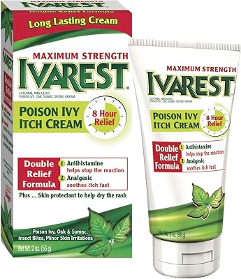 Ivarest Poison Ivy Itch Cream Maximum Strength - 2 oz, Pack of 4