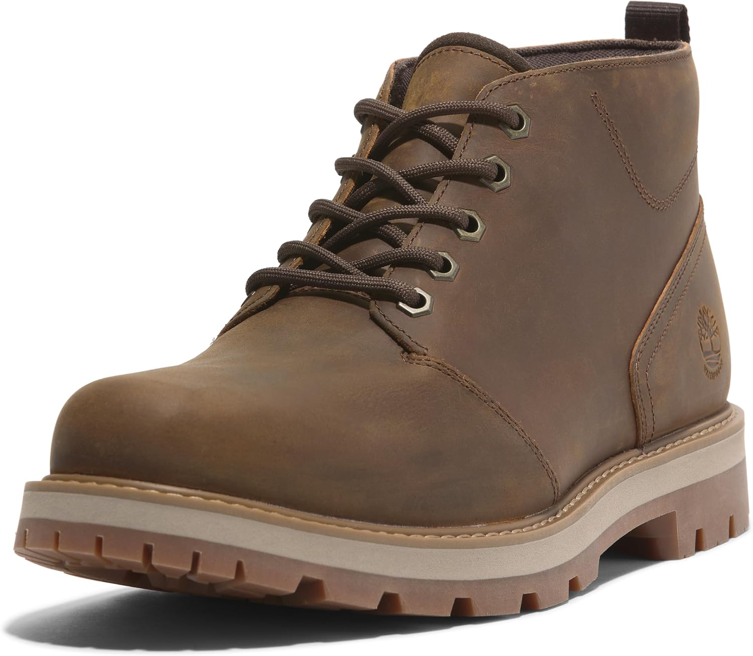 Timberland Men's Britton Road Mid Lace Up Waterproof Chukka Boot,Last Full Grain, 8 Wide, Rust full grain, 26.0 cm