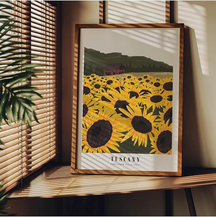 Fark Tanıtım Manzara Çerçevesiz Poster, Modern Dekoratif Çerçevesiz Poster, Tablo, Tuscany, 40 x 50