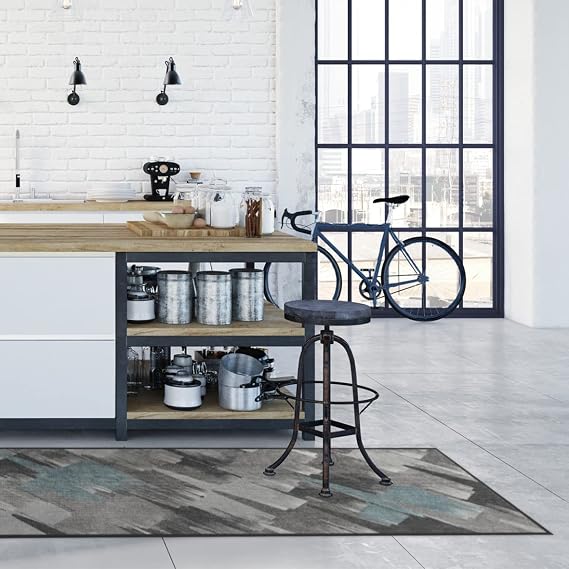 RUGGABLE x Star Wars Machine Washable Runner Rug Rogue Squadron Dark Teal 2.5x10, Stain-Resistant, Non-Slip Washable Rug for Hallway, Entryway, Living Room & Kitchenwith Cushioned Pad