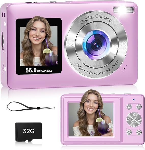 Digital Camera, 56MP Dual Screen Point