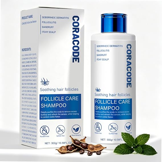 Folliculitis Shampoo for Itchy, Flaky Scalp - Purifying Formula for a Soothed, Balanced Scalp & Oily Scalp Care, Men & Women, 10.58 Fl Oz (1)
