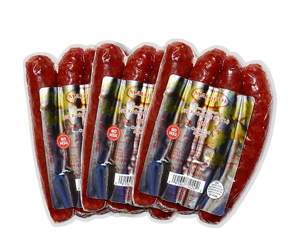 Chinese Style Sausage (Lap Xuong Thuong Hang) - 27oz [Pack of 3] No MSG Made In USA