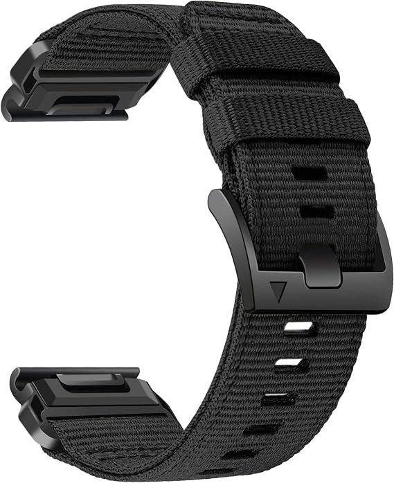 YOOSIDE Nylon Watch Strap for Garmin Fenix 8 47mm / epix Pro 47mm / Fenix 7/6 / 5, Upgraded Quick Fit 22mm Adjustable Woven Webbing Sport Wristband for Instinct 3 45mm