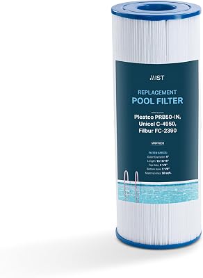 Mist- Pool and Spa Filter, Hot Tub Filter Replacement for Unicel C-4950 Hot Tub Filter, Pleatco PRB50-in Spa Filter, FC 2390, Fits Jacuzzi J210 1 Pack