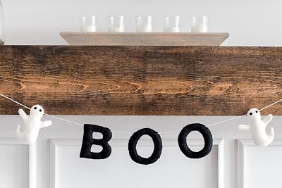 Boo Halloween Ghost BannerHalloween GarlandFall DecorGhosts BuntingBoo and Ghost HangingHalloween Mantel DecorationWhite Halloween Decor