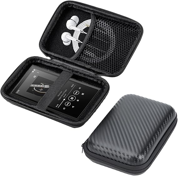 Compatible with Oilsky M303 PRO 4 Inch MP3 Player Case,Durable EVA Carrying Case,Shockproof & Lightweight Protective Cover,toergy Fit for Earbuds, USB Cable and More,Black