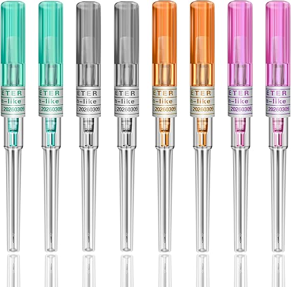 8Pcs Mixed Gauge Piercing Needles 14G 16G 18G 20G for Piercing Kit | 4 gauges in 1 set, Versatile application, Sharp precision tips,Individually sealed packs