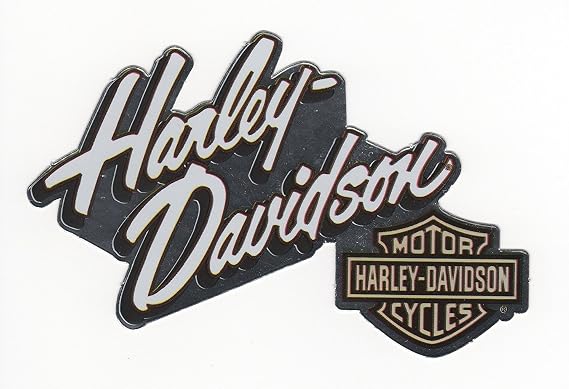 Harley Davidson Chrome SIGNATURE Bar and Shield Indoor Reflective Decal Sticker 4-1/4" x 2-3/4" - Made in the USA!