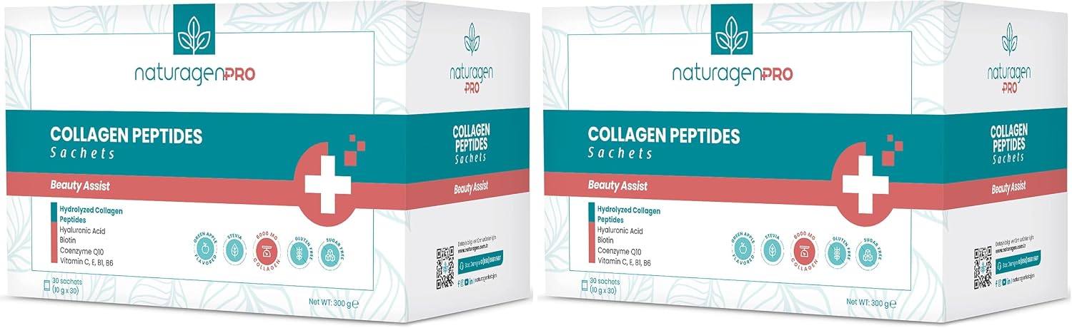 Naturagen Pro Collagen(Kolajen) Beauty 30'lu Saşe Yeşil Elma Aromalı (Tip 1&Tip3-8.000 mg Hidrolize Kolajen) (2 paketi)