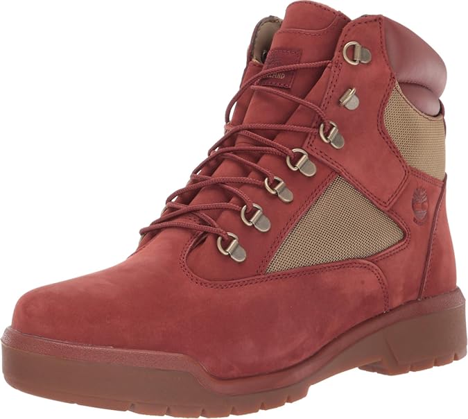 Timberland Men's TB0A23Z9V17 - Field Boots, 6" F/L, Waterproof, 8 M, Rust nubuck