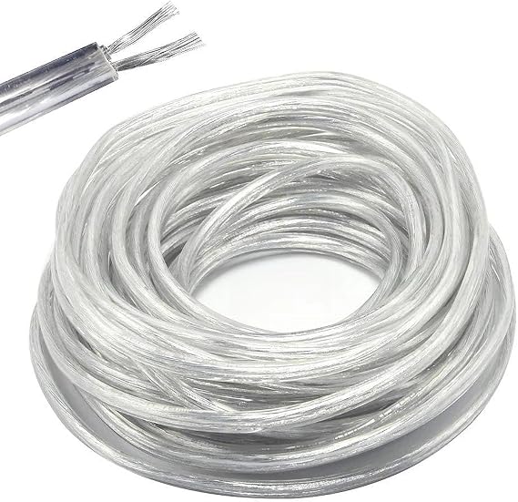 Electrical Wire - 2 Core Flat PVC Mains Cable, Copper, High Temperature Resistance, 2 x 0.75 mm², Twin, 10 Metre