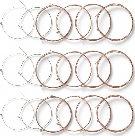 18 PCS Electric Guitar Strings 3 Full Sets Acoustic Guitar Strings