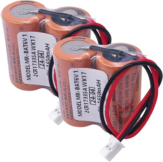 (2Pcs) MR-BAT6V1 Battery 6V 1650mAh for MR-BAT6V1 2CR17335A WK17 for M80 Driver MR-J4 servo System