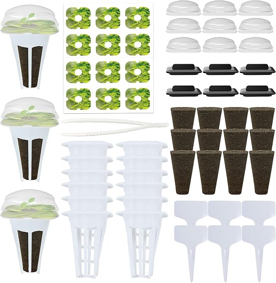 61Pcs Hydroponic Pods Supplies, Hydroponics Garden Accessories
