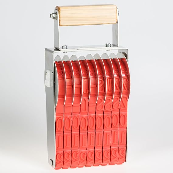 BS-20H200W12L Custom Rotating Rubber Stamp, Fully Customizable, Impression Letter Height 0.79 inch (20 mm) Impression Width 7.87 inch (200 mm) or Less, 10-12 Rows, Made in Japan