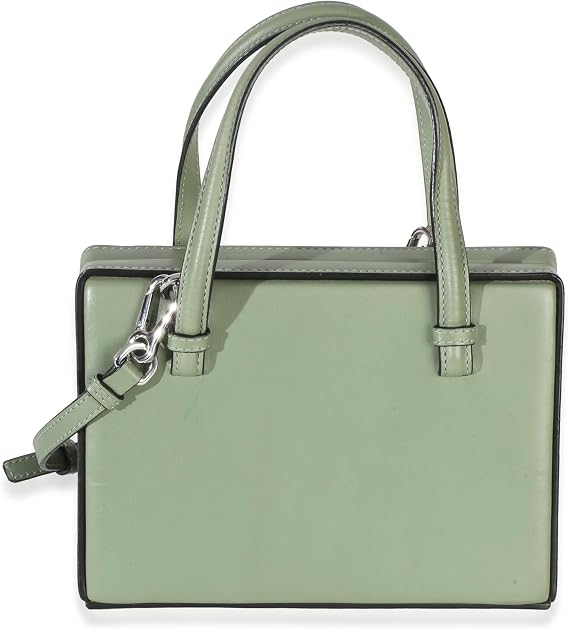 Pre-Loved Calfskin Small Postal Top Handle Green Small