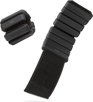 JumpSport Cuffs | Weighted Bangles for Wrist or Ankles, 2 lb Pair