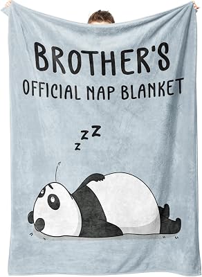 Gifts for Brother Blanket, Brother Gifts from Sister, Funny Birthday Fathers Day Christmas Graduation Presents for Adult Brothers, Soft Flannel Throw Blanket 60 x 50