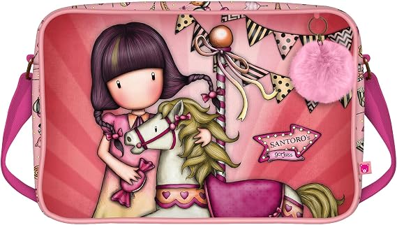 Santoro Gorjuss Fairground Carousel 1133GJ01 Travel Bag 35 x 26.5 x 10.5 cm Rose