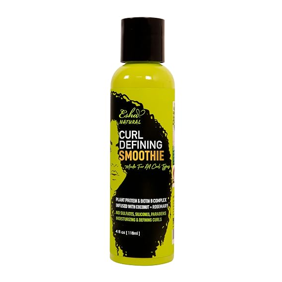 Esha Girl Natural Curl Smoothie Style & Define Your 3C & 4C Curls - Revive Your Curls - Frizz Control, Hydrate, Rosemary Biotin Treatment - Tame & Enhance Definition (4 oz.)