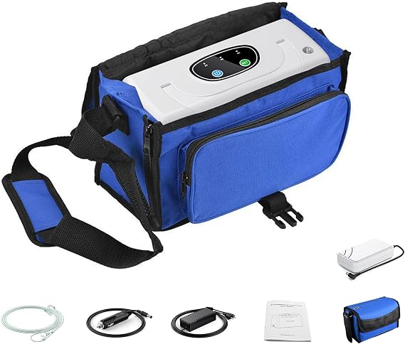 Portable Oxygen Machine 3L for Travel Use Adjustable Wheelchair Lightweight Oxygen Machine for Car 33% with Battery/Bag for Home Use