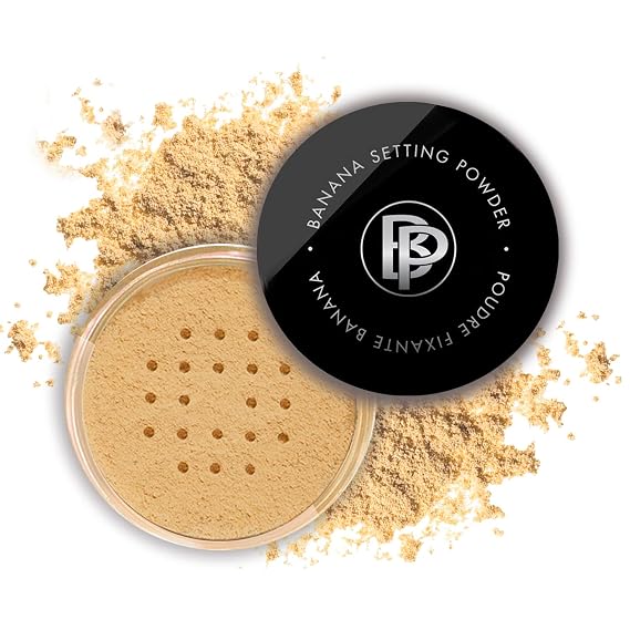 Bellapierre Banana Setting Powder Color-Correcting Brightening Powder, Matte Finishing Tint, Translucent Under-Eye Baking Makeup, Lightweight Talc-Free Formula - Medium - 0.14 Oz