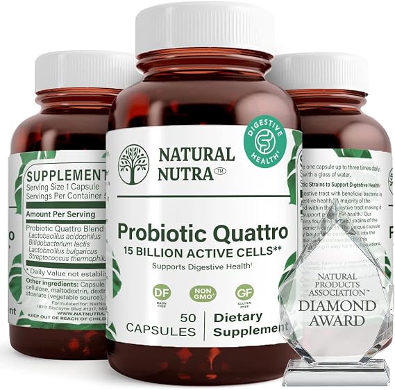 Natural Nutra Probiotic Quattro, 50 Vegetarian Capsules