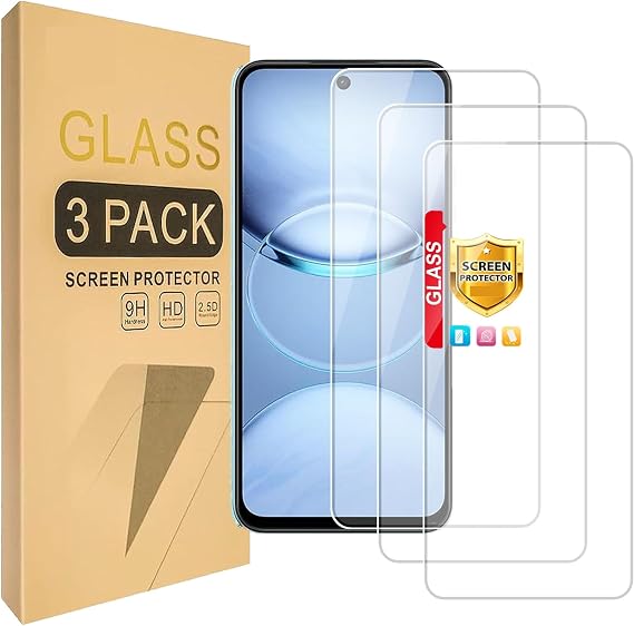 [3 Pack] Compatible for Xiaomi Redmi 13C 4G Screen Protector Tempered Glass [High-definition scratch-resistant, 9H hardness]
