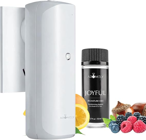 Aromely ARO Bliss Plug-in Smart Scent Diffuser Bundle, Waterless Control for Small Spaces, Covers up to 500 Sq Ft with Joyful Oil 50 ml