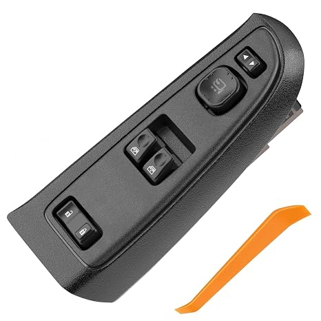 15883322 Driver Side Power Window Switch and Black Bezel Assembly with Folding Mirror Switch Compatible with 2003-2007 Chevry Silverado & GMC Sierra 920-024 DWS248