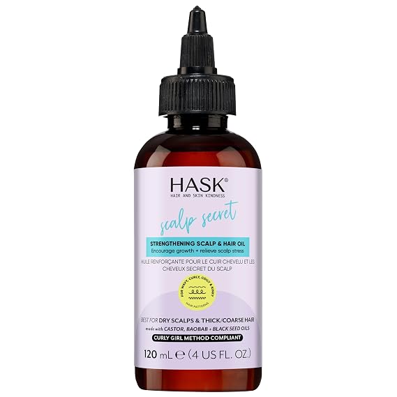 HASK Scalp Secret Castor & Baobab Scalp & Hair Oil, 4 oz
