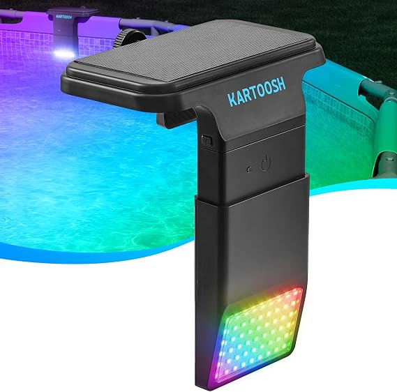 KARTOOSH Solar Pool Lights for Inground Pool Wireless Underwater LED Light