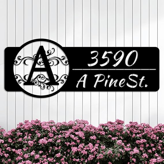 Riaeelvs Custom Split Letter Mailbox,Personalized House Numbers for Outside,Address Numbers for Houses,Metal House Number,Address Signs for Houses,Custom Signs Outdoor Metal,Wedding Gifts