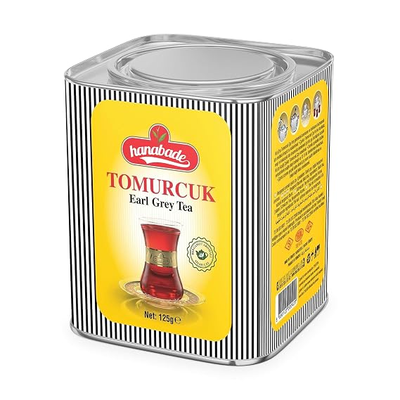 Hanabade Earl Grey Tea Tomurcuk 125g / 4.4 oz Premium Loose Leaf Black Tea with Natural Bergamot Aroma, Young Tea Buds, Turkish Black Tea, Strong Fragrant Flavor