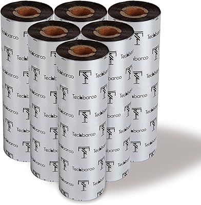 10 Rolls Desktop Thermal Transfer Ribbons -Enhanced Wax, 4.33 x 244110mm x 74m, 0.5 Core, for Zebra Desktop Printer