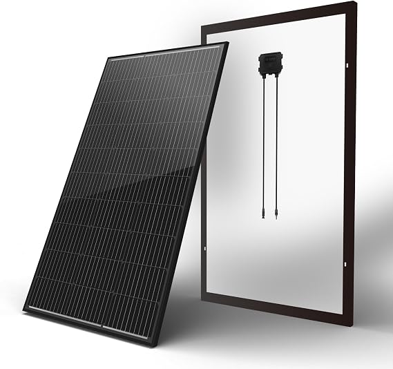 Newpowa 100 Watts Monocrystalline 100W 12V Solar Panel High Efficiency Mono Module RV Marine Boat Off Grid
