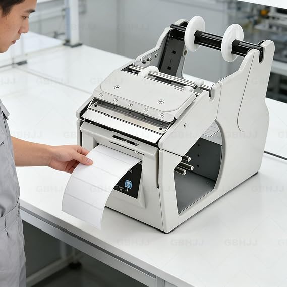 Auto Label Dispenser Device, Automatic Sticker Separating Machine, Digital Control 5-180mm Label Stripping Machine, for Separating,Practicality 130MM