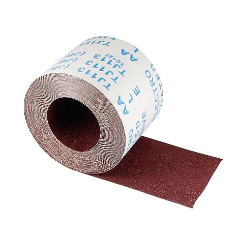 Utoolmart 80 Grit Sandpaper Roll, 4 Inch x 33 Feet Aluminum Oxide Abrasive Paper Roll Continuous Sandpaper for Metalworking, Woodworker, Furniture Repair, Automotive Polishing, Hand Sanding Blocks