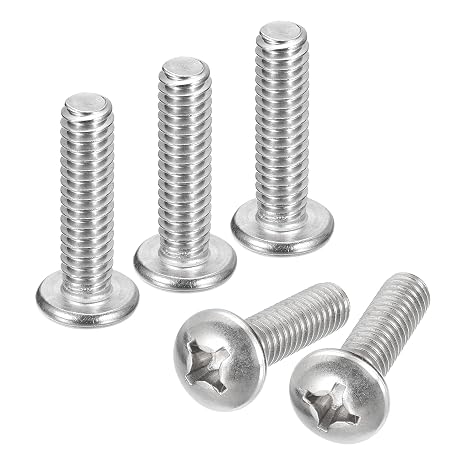 uxcell 1/4-20x1 Pan Head Machine Screws, 304 Stainless Steel 18-8 Screw, Phillips Drive, Fully Threaded, Bright Finish, Pack of 20
