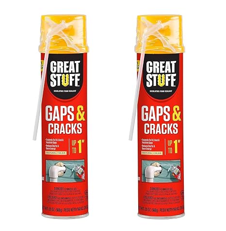 Great Stuff 157911 Insulating Foam Sealant, 20 Ounce, Ivory (Pack of 2)