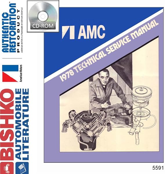 bishko automotive literature 1978 AMC Gremlin Matador AMX Shop Repair Manual CD Engine Drivetrain Wiring