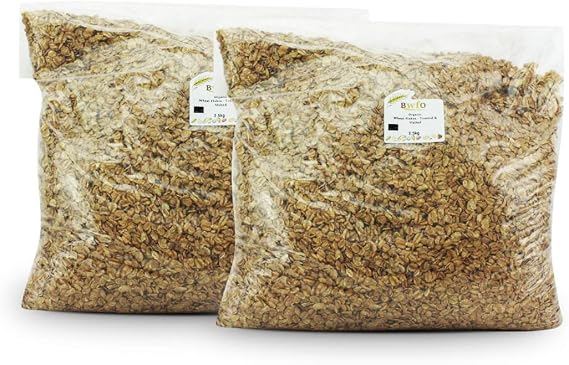 Organic Wheat Flakes Toasted Malted 5kg (BWFO)