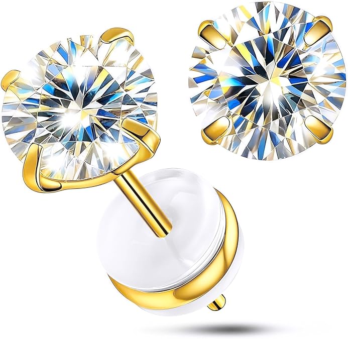 VOJO G23 Titanium Moissanite Stud Earrings