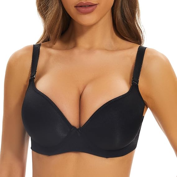 sheroine Women's T-Shirt Underwire Lightly Lined Bra Plus Size Push Up